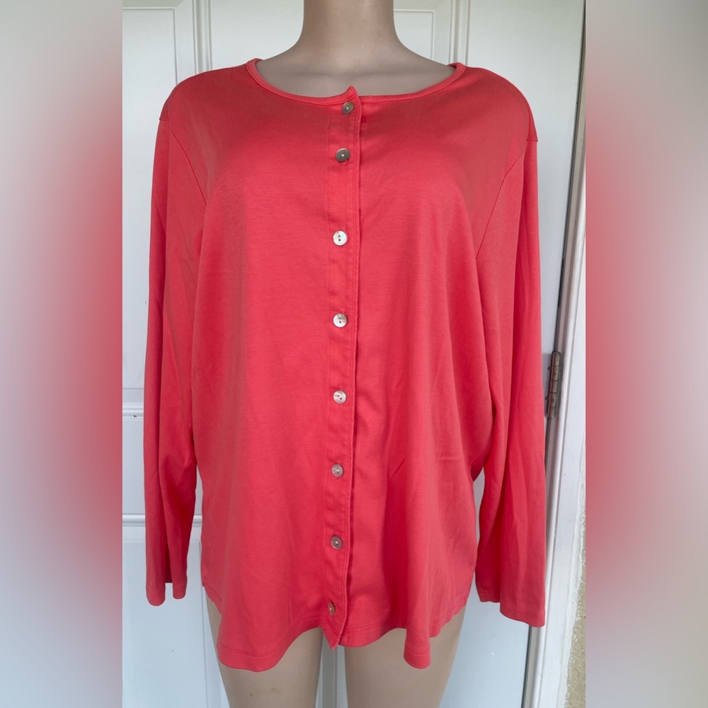 L.L. Bean Women's Vibrant Red Cardigan